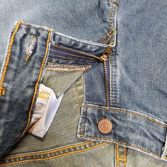 vtg Y2K grunge streetwear Levis 524 Too Superlow Stretch Bootcut Jeans sz jr. 7m - Picture 11 of 15